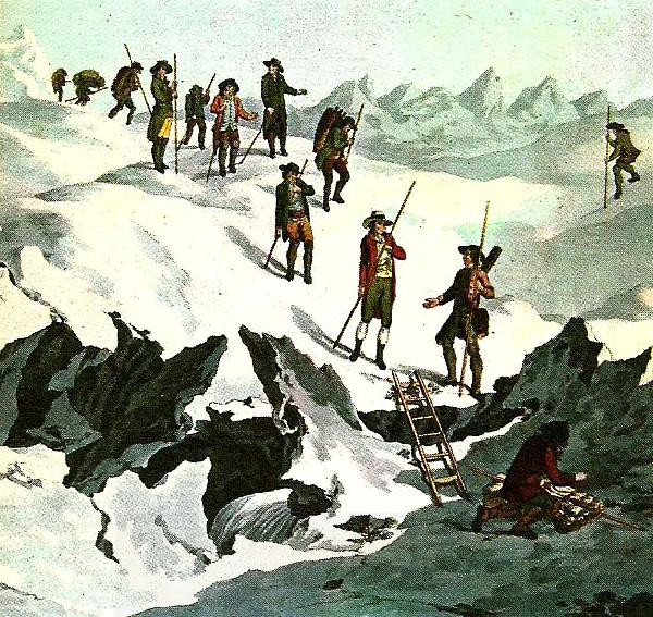 unknow artist horace de saussures expedition var den tredje som besteg mont blancs topp China oil painting art